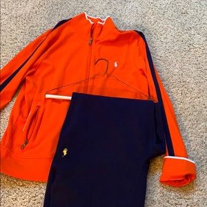 Orange polo sweat suit Clearance